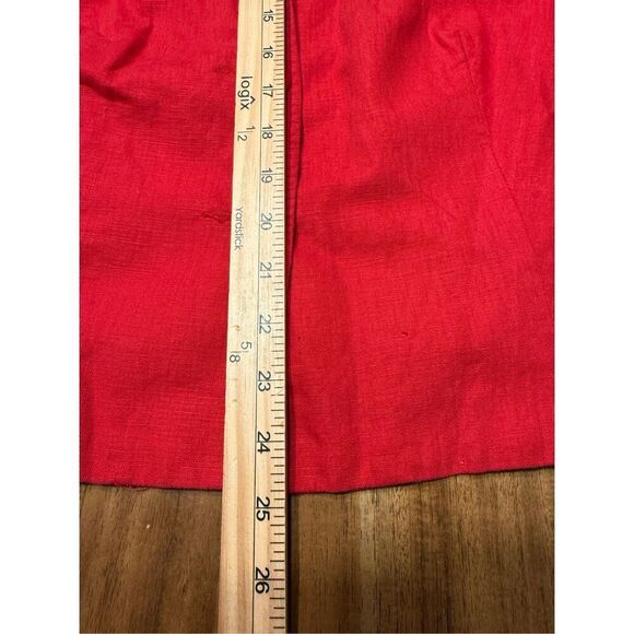 Vintage Samantha Taylor Womens Linen Blazer Size 2X Red Lined Single Breasted - Picture 7 of 8